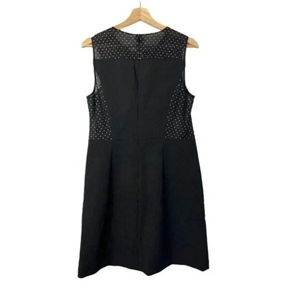 Michael Kors Black Studded Mesh Panel Sheath Dress 8 - Picture 4 of 6